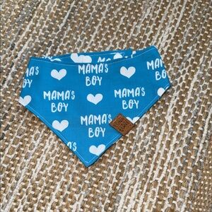Blue 'Mama's Boy' Dog Bandana